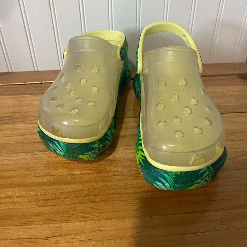CROCS Classic Bae Platform Translucent Tropical S… - image 2
